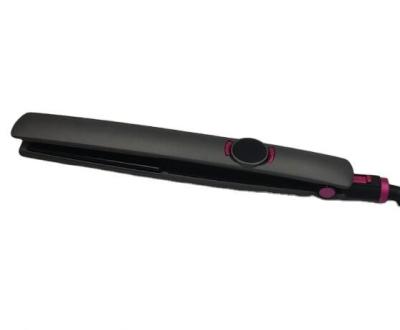 China Hotel LCD Displayer Ceramic Flat Iron Tourmaline Ceramic Coating Dish Blue Black Blue Hair Straightener for sale