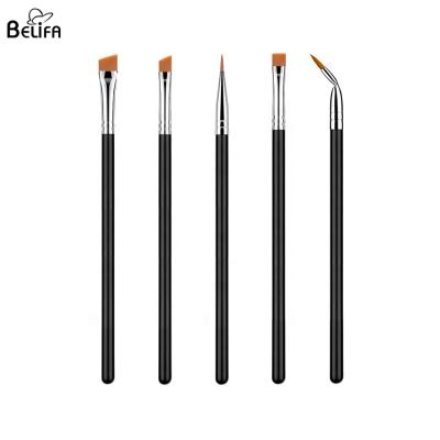 China Belifa Long handle Eyeliner Lip brushes Portable fiber makeup brush Single bevel eyebrow brushes Beauty make-up tools for sale