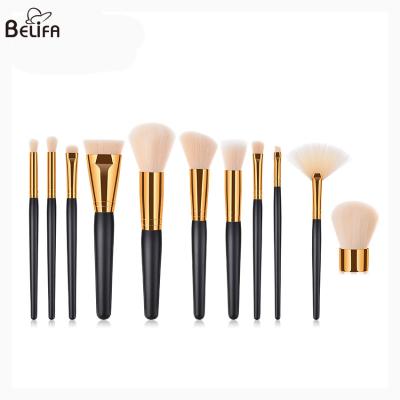 China Belifa NEW 11 piece professional makeup brush set natural taklon Synthetic Hair makeup brush set for sale