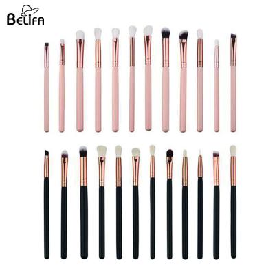 Китай Belifa 2019 Hot Sales Portable Travel 12 pieces Mini Wood Handle Synthetic Hair Makeup Brushes Sets Makeup Eye brush Set продается