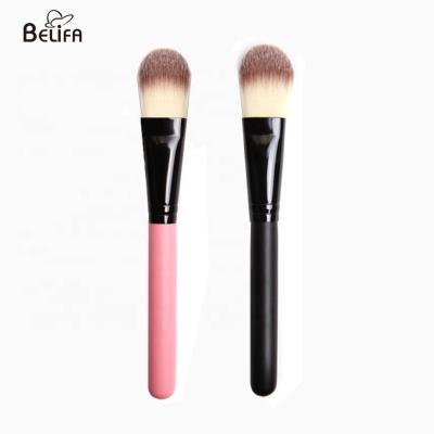 China Belifa custom size and color vegan kabuki makeup foundation brush with private label and synthetic fiber for sale