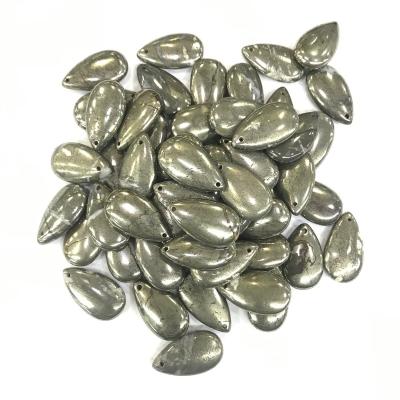 China Polished Beads Strand Wholesale pyrite drop pendant 7mm diy bracelet for sale