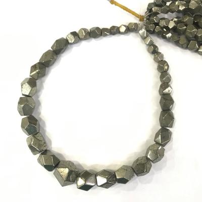 China Diy Jewelry Accessories Wholesale Pure Natural Pyrite Cut Angle Irregular Shaped Tower Chain 8-18mm DIY Jewelry for sale