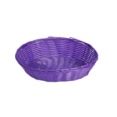 China New Sustainable Rattan Woven Storage Basket Fruit Dish Fruit Vegetable Sundries Household Pastoral Handcrafted Storage for sale