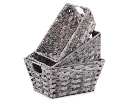 China Sustainable OEM Custom Design Mesh Plastic Storage Baskets Handmade for sale