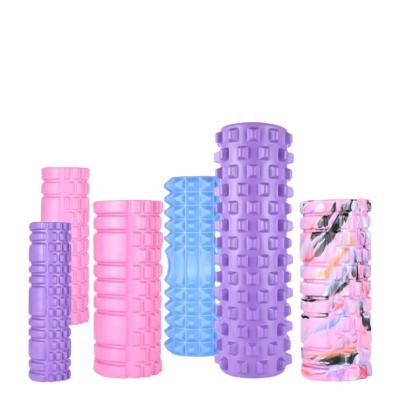 China High Density Massage Eva Foam Roller Muscle Exercise Hollow Column Grid /Crescent/ Spike Foam Roller Women Fitness for sale