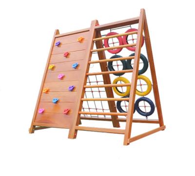 China Durable Custom Commercial Children's Climbing Wall Kids Climbing Wall For Garden And Wooden Outdoor for sale