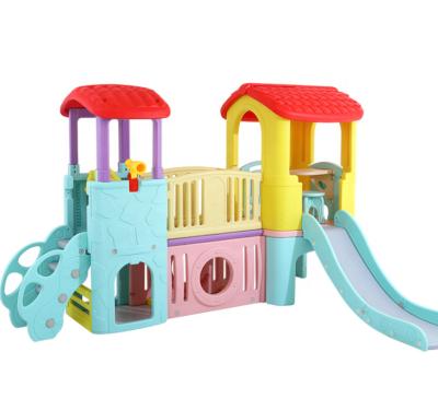 China Preschool Play For Toddler Kids Children Playhouses Eco-friendly Plastic Slide Combination Colorful Indoor Playhouse for sale