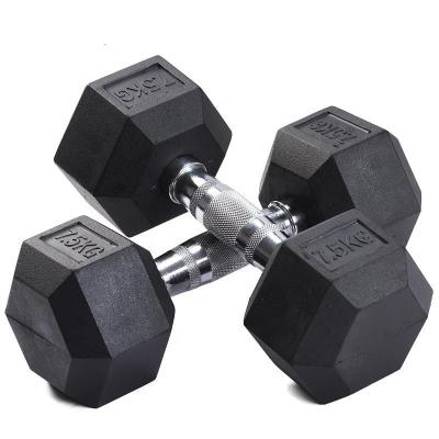 China Durable Multi-Specificatin Gym Weight Dumbbells Set Black Hex Dumbbell Adjustables Kit Rubber Coated Mancuerna for sale