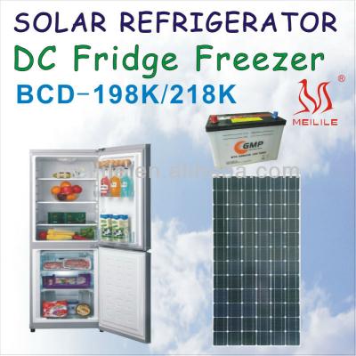 China MEILILE DC COMPRESSOR Meilile BCD-198K DC 24V Fridge Solar Freezer 198L for sale