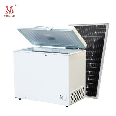 China Meilile 185L Car Freezer Commercial Horizontal Top Open Single Door Chest Solar Freezer BD-185 Mini Cold Room Freezer for sale