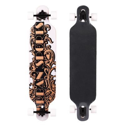 China Flexible Full Professional Wooden Board Longboard Wooden Skateboard for sale