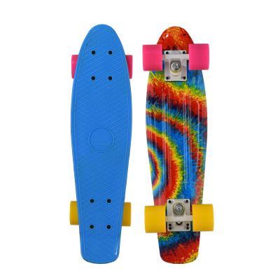 China Wooden Skateboard Single Plastic Panel Rocker Kid Skateboard Aluminum Truck Skateboard for sale