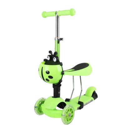 China Economic Child Mini Electric Kids Scooter Bike Two 120*20mm PU Wheel With Led for sale