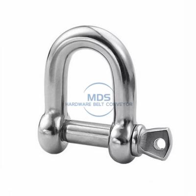 China Heavy industry ss304 or ss316 Dee stainless steel d type European lifting shackles for sale