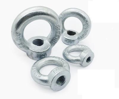 China Heavy Industry Rigging Hardware Galvanized Carbon Steel Drop Forged Din582 Eye Lifting Nut for sale