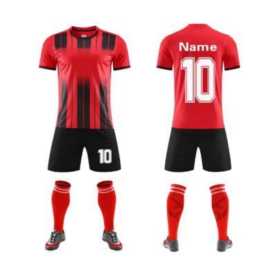 China Shirts & Tops Soccer Jersey Team Latest Designs Youth Soccer Wear Set Custom Soccer Uniforms for sale