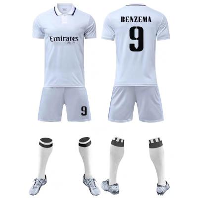 China Shirts & Main 22/23 new football factory direct 22/23 club jersey shorts T-shirts same style 9# benzema jersey shorts for sale