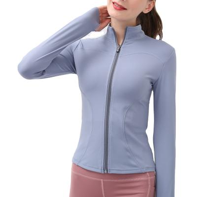 China Wholesale Wear Breathable Comfortable Lightweight Yoga Fitness Gym Zipper Ladies Slim Jacket For Women for sale