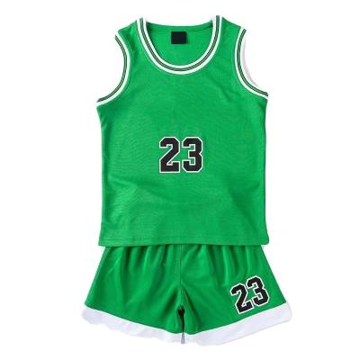 China New 2022 Season High Quality Children's Breathable Basketball Sports Tank Top Shorts Custom Made Breathable Basketball Vest Basketball Tank Top for sale