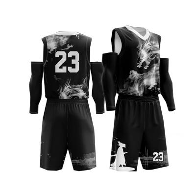 China Wholesale Breathable Digital Printing Shorts Tank Top Sports Basketball Suit High Quality Breathable Basketball Vest for sale