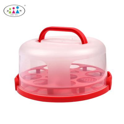 China Handmade Durable In Use Plastic Cupcake Box Container Cake Carrier for sale