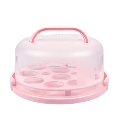 China Sustainable Top Storage Box Custom Cupcake Boxes Plastic Cake Carrier for sale