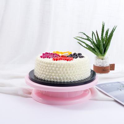 China Viable Birthday Plastic Cake Decorating Turntable Cake Stand for sale