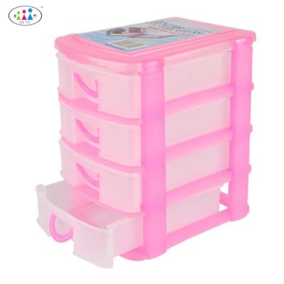 China Sustainable Attractive Design Mini Kids Storage Plastic Drawer Box for sale