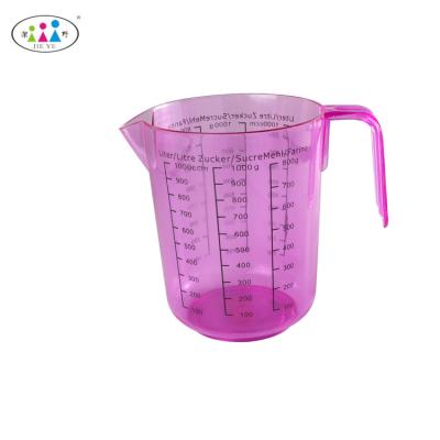 China 1000ml Plastic Measuring Cup Graduated Plastic Beaker / Custom Plastic Measuring Cups China Supplier for sale