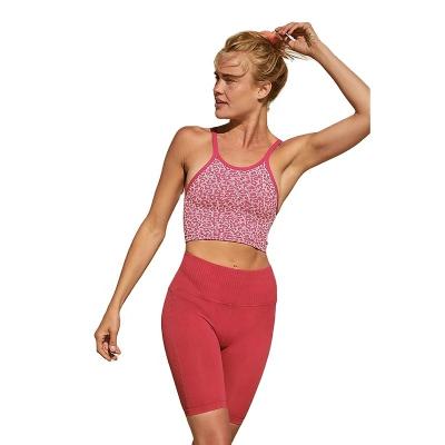 China New Design Breathable Pink Leopard Print Crop Top Stretch Fit Yoga Wear Women Sports Oversized Bra for sale