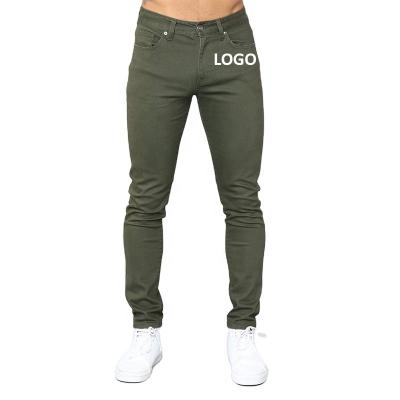 China Anti-Static Custom Vos Brand Classic 5 Pockets Mens Twill Trousers Olive Pants Plus Size Casual Pants Skinny Fit for sale