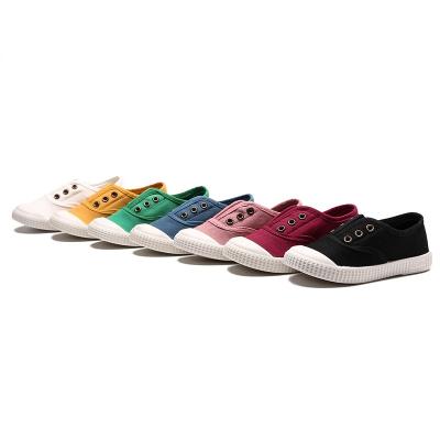 China Coming Children's Sneakers Pink Low Elastic Band Canvas Slipper 37 Anti-slippery Shoes Sneakers for sale