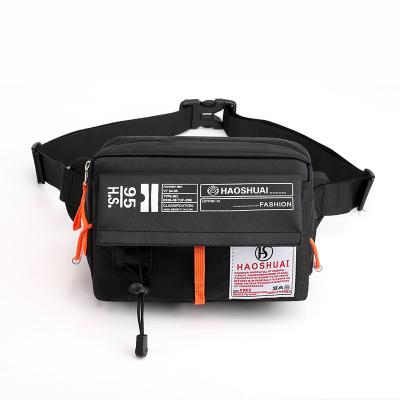 China Water Proof Factory OEM Logo Running Hiking Cycling Fanny Pack Custom Black Bum Waist Bag for sale