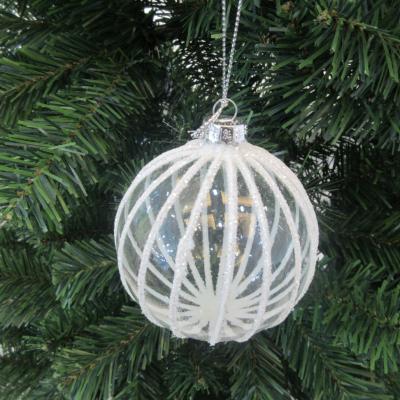 China 8cm Glass Cheap Glass Ball For Christmas Decoration Christmas Ornaments for sale