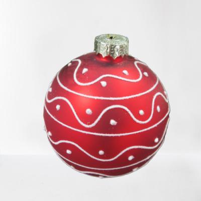 China Hand painted Christmas glass ball, Christmas tree decoration, for sale