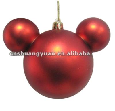 China Amazon Hot Sale Plastic Shape Matte Red Color Cute Plastic Christmas Ball for sale