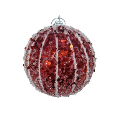 China Popular Christmas Gift Christmas Foam Ball Christmas Tree Ornaments Hanging Party Styrofoam Bauble for sale