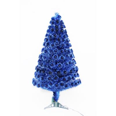 China 120cm PVC Blue Color Christmas Fiber Tree For Christmas Decoration for sale