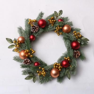 China New Design Christmas PE Plastic Garland With Plastic Ball Ornaments for sale