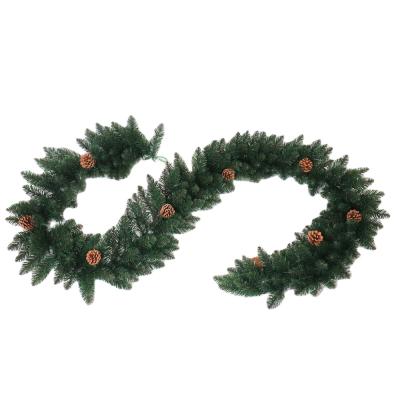 China New Design Plastic Green Artificial PVC Garland Christmas Decoration for sale