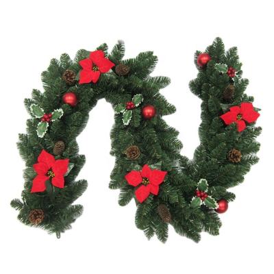 China PVC Christmas Decorated PVC Garland, Christmas Ornament, Indoor And Outdoor Hanging Christmas Decorations for sale