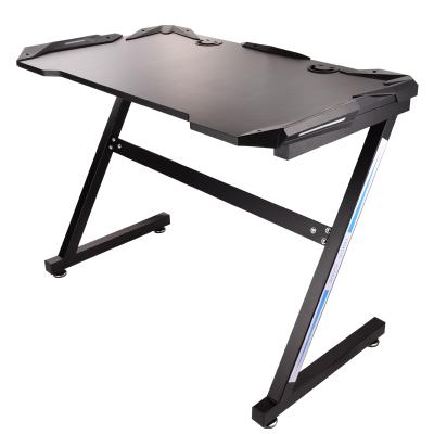 China Modern Z Shape Gaming Table Computer Table LED Game Table PC Desk on Sale for sale