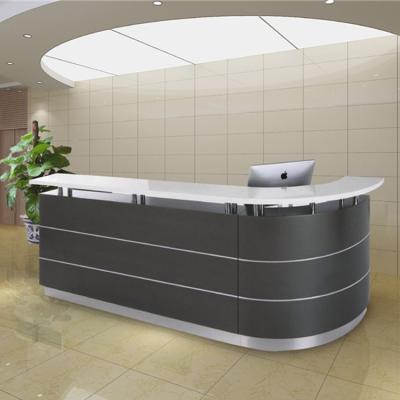 China PANEL Hot Sales Curved Modern Reception Counter Reception Table for sale