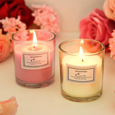 China Morden 210ml 220ml Luxury Scented Candles Bangs Empty Glass Jar Candle Holder Candle Glass Cup for sale