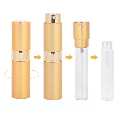 China Wholesale Cosmetic Empty Premium Small Aluminum Spray Atomizer Pocket 8ml Glass Refillable Perfume Bottle for sale