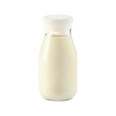 China Beverage Food Grade Bottle 500ml Transparent Empty Milk Bottle Packing Glass Jar for sale