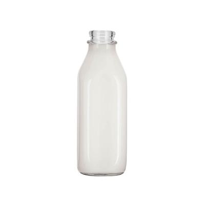 China Beverage 250ml 300ml 500ml 750ml 1L Clear Juice Bottles Glass Milk Bottle for sale