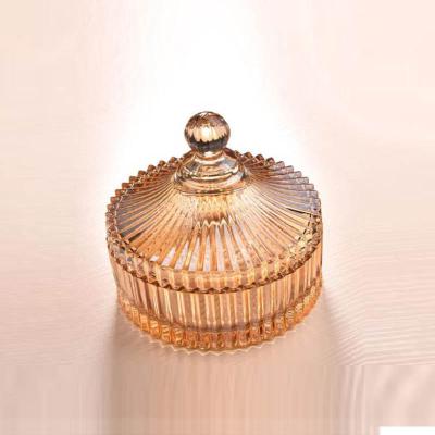 China 300ml 650ml Crystal Jar Vintage Sustainable Sugar Wedding Glass Candy Box for sale