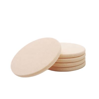 China 100% Customized Washable SBR Sharpening Beauty Round Makeup Cleansing Sponge Make Up Powder Puff for sale